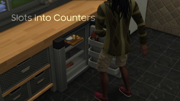  Mod The Sims: MiniChef   Counter Slot Mini Fridge by littledica