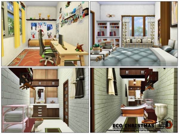  The Sims Resource: Eco Christmas House by Danuta720