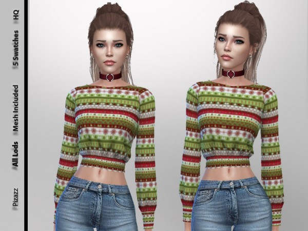  The Sims Resource: Christmas Sweater Set 01 by pizazz