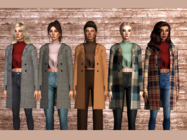  The Sims Resource: Nieves coat by laupipi