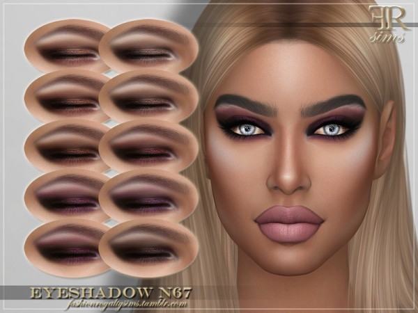  The Sims Resource: Eyeshadow N67 by FashionRoyaltySims
