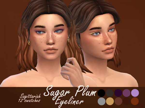 The Sims Resource: Sugar Plum Eyeliner by Sagittariah