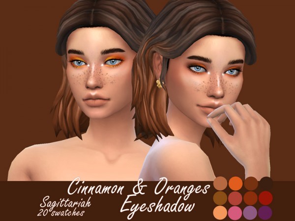  The Sims Resource: Cinnamon and Oranges Eyeshadow by Sagittariah