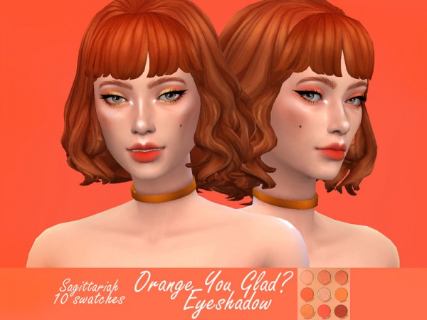  The Sims Resource: Colourpop Orange You Glad Eyeshadow by Sagittariah