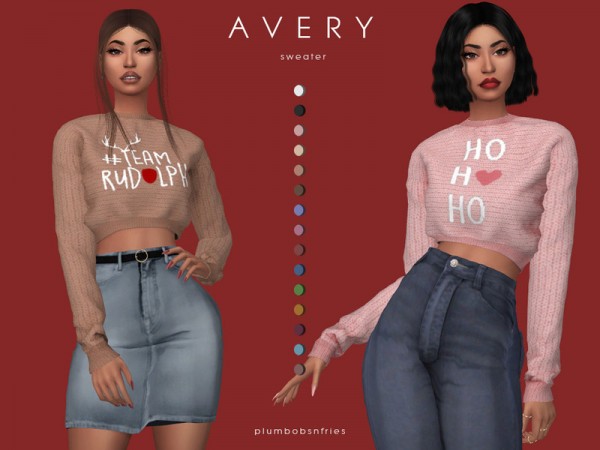  The Sims Resource: Avery sweater by Plumbobs n Fries