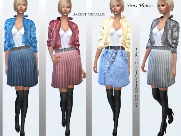  The Sims Resource: Jacket metallic by Sims House