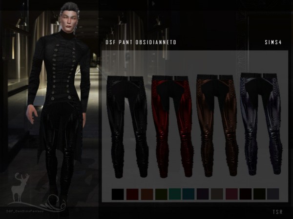  The Sims Resource: Pants Obsidianneto by DanSimsFantasy