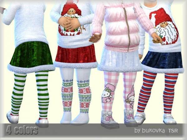  The Sims Resource: Skirt Christmas by bukovka