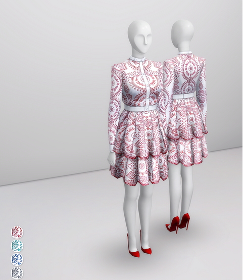  Rusty Nail: Red and White Dress