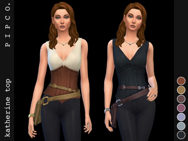  The Sims Resource: Katherine top by Pipco