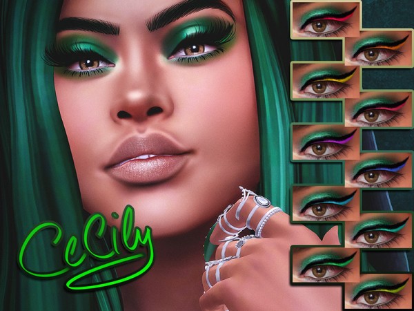  The Sims Resource: Cecily Eyeliner by KatVerseCC
