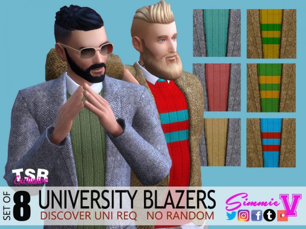  The Sims Resource: University Blazer by SimmieV