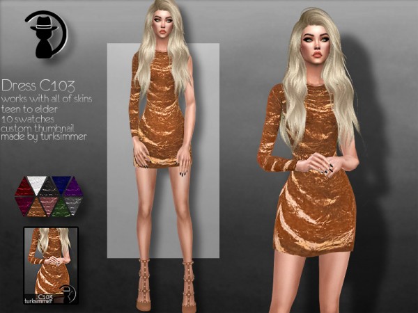 The Sims Resource: Dress C103 by turksimmer