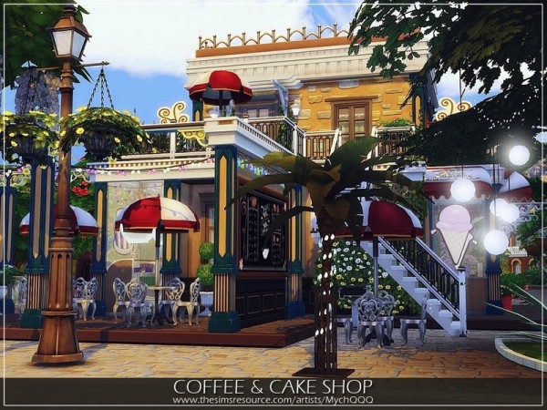  The Sims Resource: Coffee and Cake Shop by MychQQQ