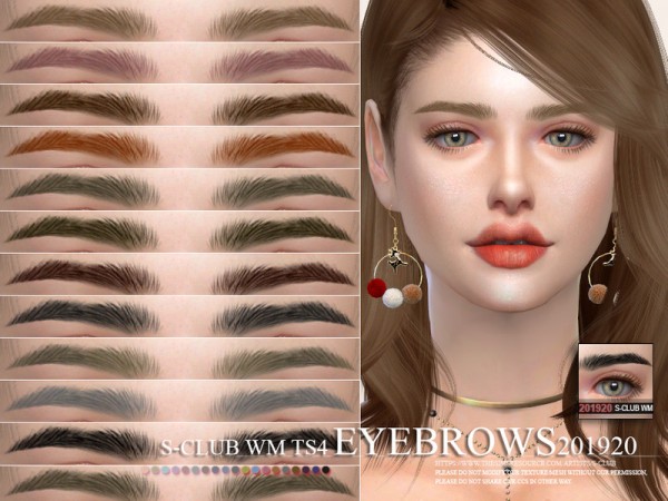  The Sims Resource: Eyebrows 201920 by S club