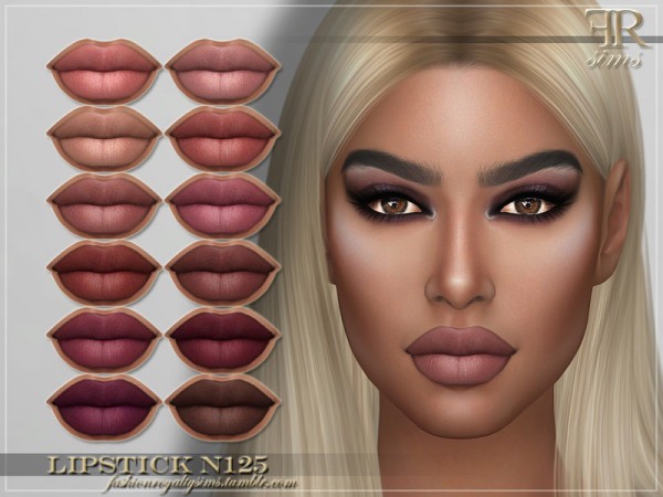  The Sims Resource: Lipstick N125 by FashionRoyaltySims