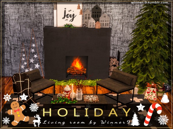  The Sims Resource: Holiday Livingroom by Winner9
