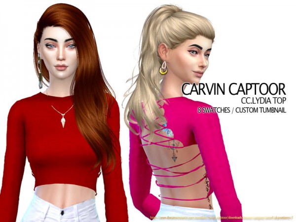  The Sims Resource: Lydia Top by carvin captoor