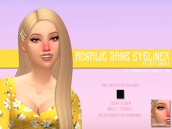  The Sims Resource: Rosalie Jane Eyeliner by LadySimmer94