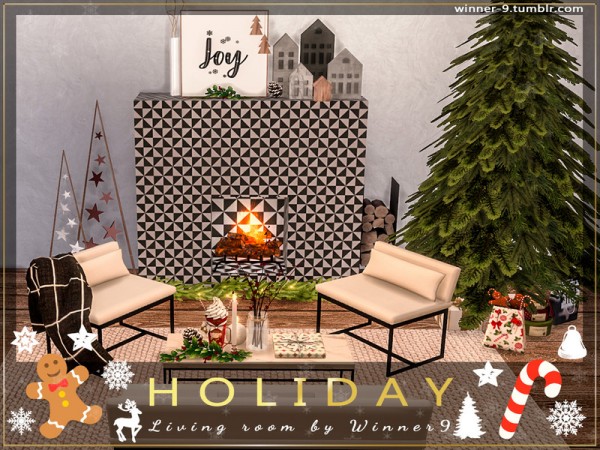  The Sims Resource: Holiday Livingroom by Winner9