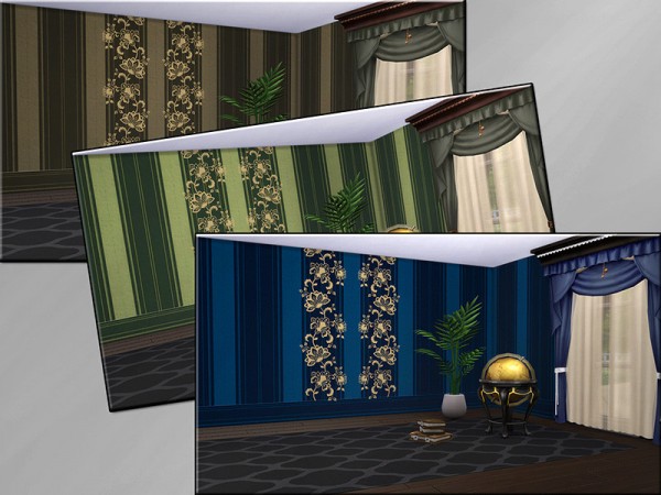  The Sims Resource: Opulent Wallwear Bouquet Set by matomibotaki
