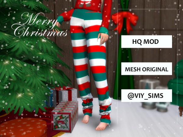  The Sims Resource: Trousers Christmas by Viy Sims