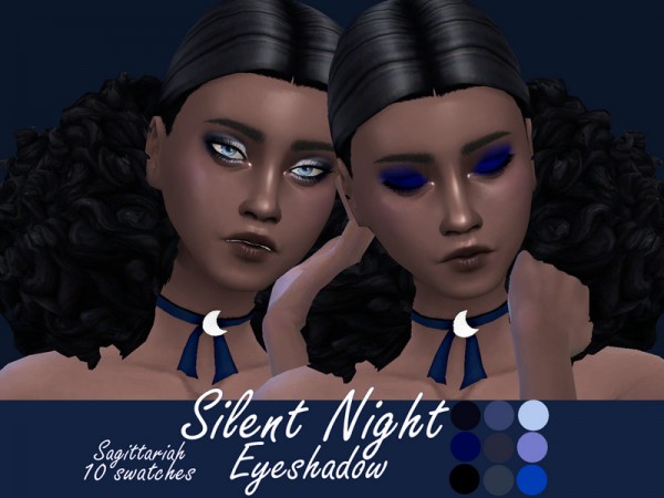  The Sims Resource: Silent Night Eyeshadow by Sagittariah