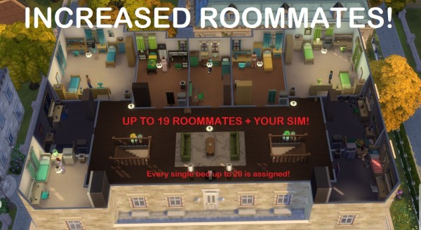 Mod The Sims: More Roommates and Roommate Behavior Tweaks by simmytime