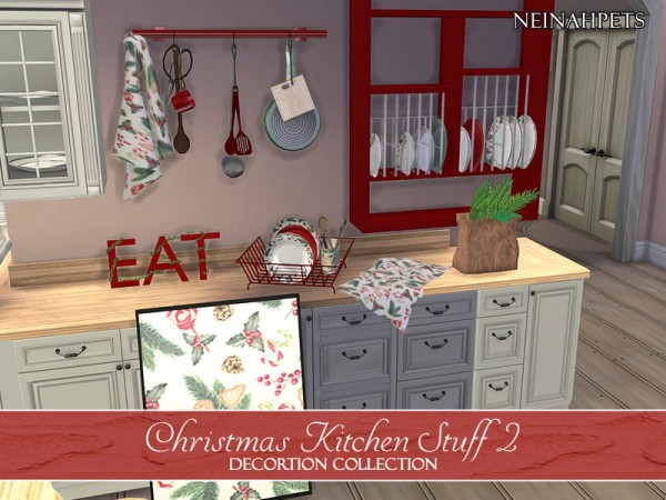  The Sims Resource: Christmas Kitchen Stuff Collection II by neinahpets