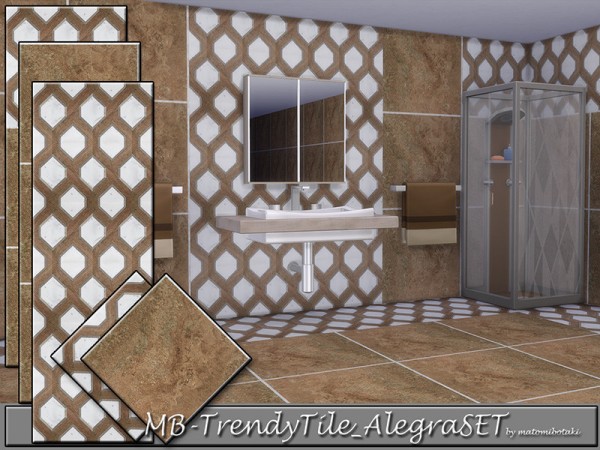  The Sims Resource: Trendy Tile Alegra Set by matomibotaki