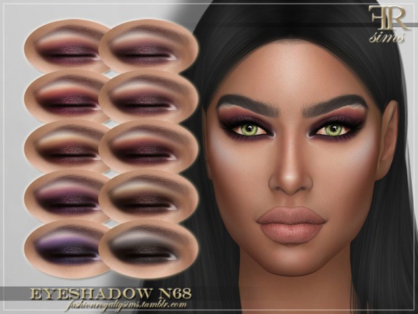  The Sims Resource: Eyeshadow N68 by FashionRoyaltySims