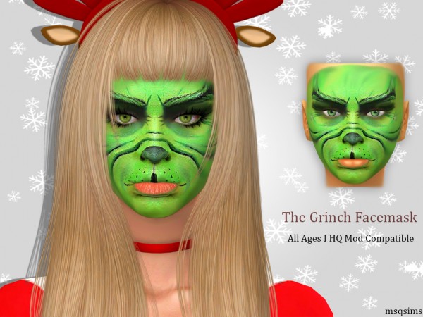  MSQ Sims: The Grinch Facemask
