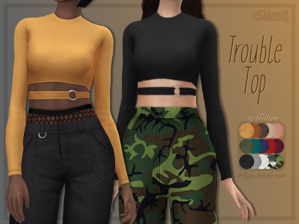  The Sims Resource: Trouble Top by Trillyke