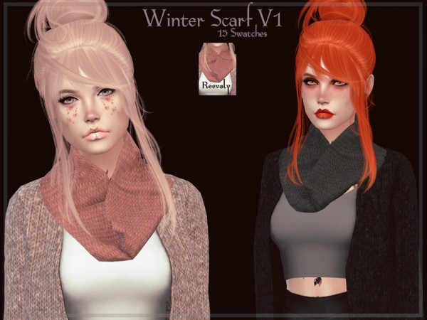  The Sims Resource: Winter Scarf V1 by Reevaly