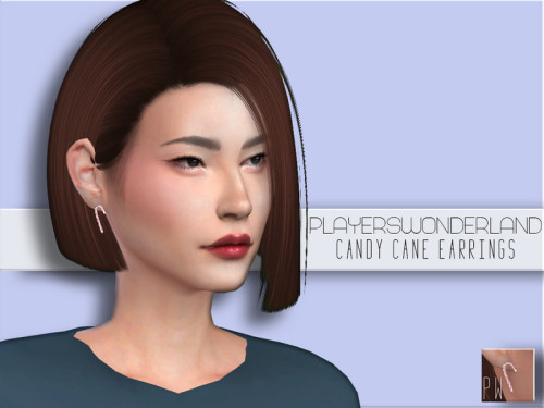  Players Wonderland: Small Candy Cane Earrings