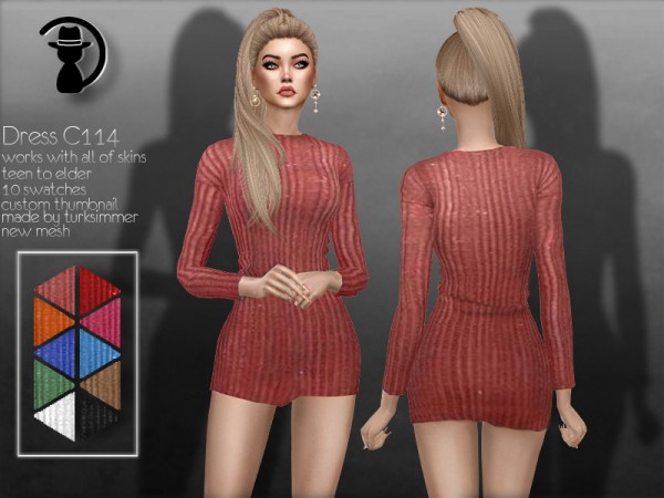  The Sims Resource: Dress C114 by turksimmer