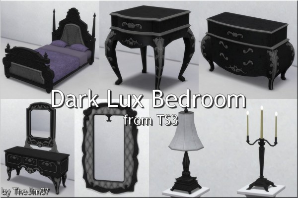  Mod The Sims: Dark Lux Bedroom by TheJim07