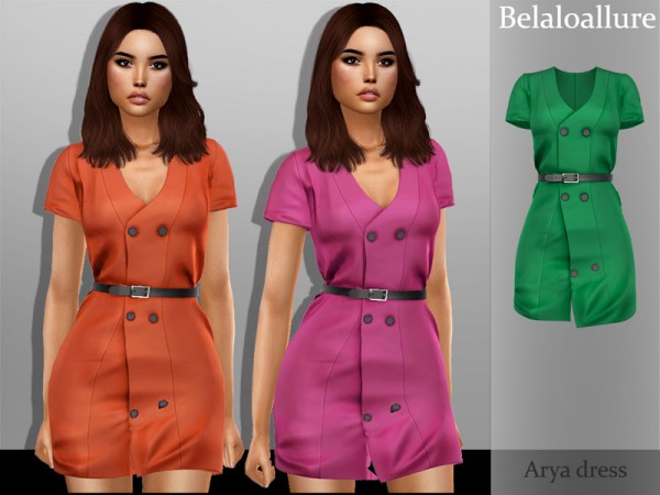 The Sims Resource: Arya dress by belal1997