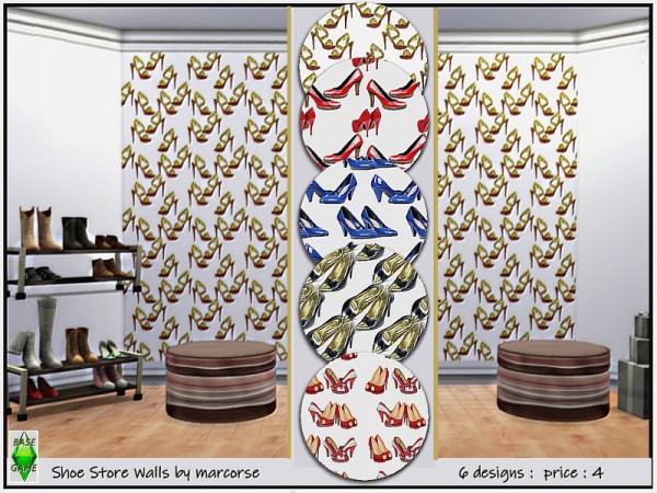  The Sims Resource: Shoe Store Walls by marcorse