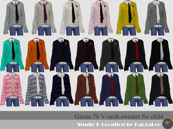  Studio K Creation: Giruto 76 V neck sweater for child