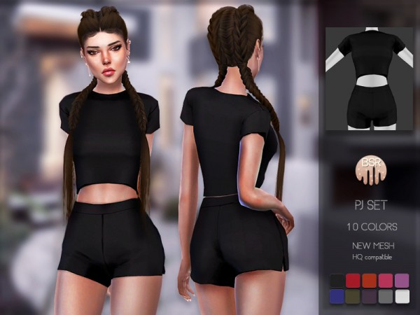  The Sims Resource: PJ Set by busra tr