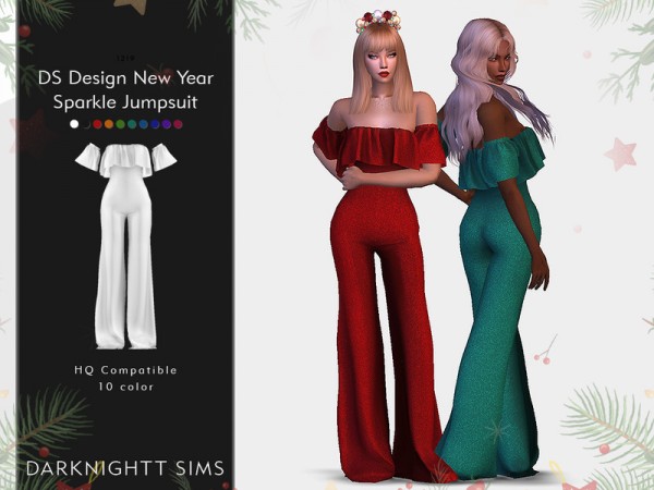  The Sims Resource: Design New Year Sparkle Jumpsuit by DarkNighTt