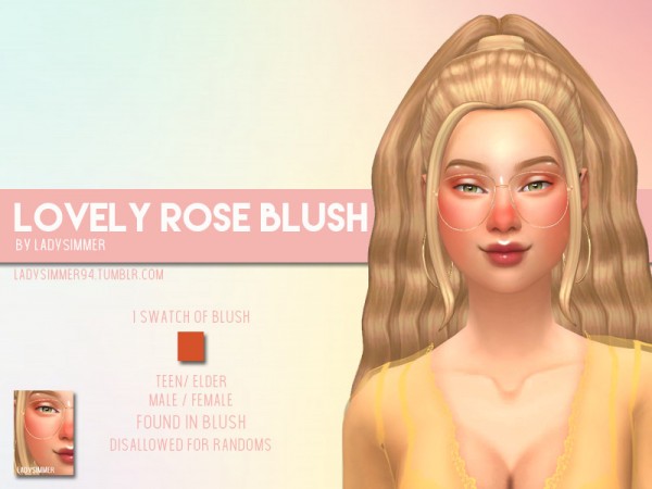 The Sims Resource: Lovely Rose Blush by LadySimmer94