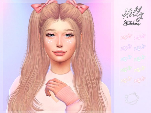  The Sims Resource: Hilly Face Stickers by YuumiaUniverse