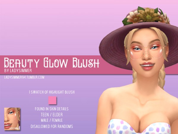  The Sims Resource: Beauty Glow Blush by LadySimmer94