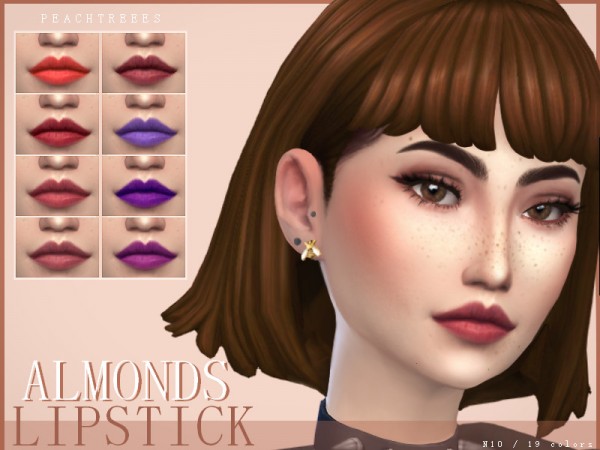  The Sims Resource: Almonds Lipstick N10 by peachtreees