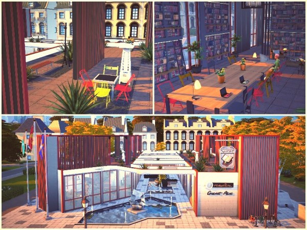  The Sims Resource: Bright future library by lotsbymanal