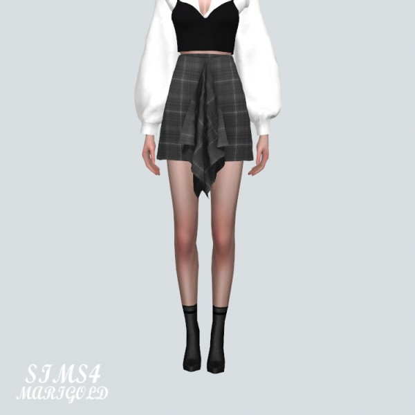  SIMS4 Marigold: Ruffle Mini Wrap Skirt