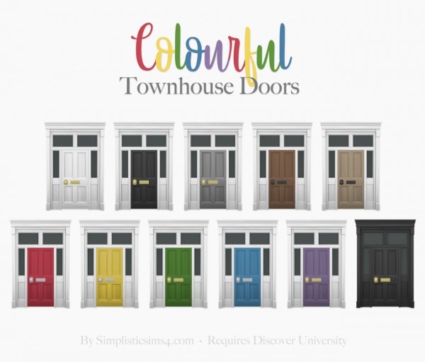  Simplistic: Colourful Townhouse Doors