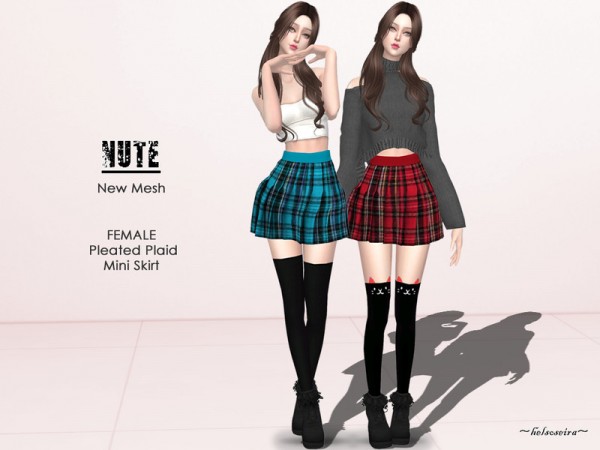  The Sims Resource: Nute Mini Skirt by Helsoseira
